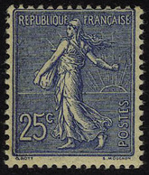 Neuf Sans Charnière N° 132, 132a, 25c Bleu + Bleu Foncé, Les 2 Ex Bon Centrage, T.B. - Sonstige & Ohne Zuordnung