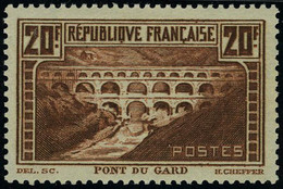 Neuf Avec Charnière N° 262, 20f Pont Du Gard, Cl, Superbe - Sonstige & Ohne Zuordnung