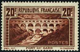 Neuf Sans Charnière N° 262A, 20f Pont Du Gard, Papier Opaque X 2ex, Nuances Très Différentes, 1ex Chaudron Et 1ex Chaudr - Sonstige & Ohne Zuordnung