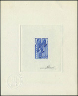 N° 1782, Le Musée Postal, épreuve D'artiste En Bleu Signée Pheulpin, T.B. - Altri & Non Classificati