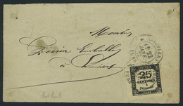 Lettre N° 5, 25c Noir, Cdf S/devant De L Obl 22 Janv 77, T.B. - Sonstige & Ohne Zuordnung