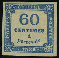 Neuf Avec Charnière N° 9a, 60c Bleu Foncé, T.B. - Sonstige & Ohne Zuordnung