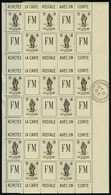 Neuf Sans Charnière Infanterie, Feuille Complète Pour Carnets, 30 Timbres + 30 Vignettes, T.B. Rare, Maury - Sonstige & Ohne Zuordnung