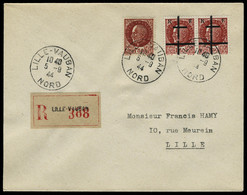 Lettre LILLE, N° 1 Paire HOr + TP N° 517 Sur LR De Lille. Vauban 5.9.44, Arrivée Lille 6.9.44. T.B. - Sonstige & Ohne Zuordnung