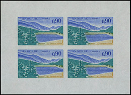 Neuf Sans Charnière N° 163A, 90c Lac Engolasters, Mini Feuillet De 4 Timbres ND + Epreuve De Luxe, T.B. - Otros & Sin Clasificación