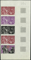 Neuf Sans Charnière N° 253/54, Europa 1976, La Paire Essai De Couleur En Bande Verticale De 5 Timbres ND, T.B. - Other & Unclassified