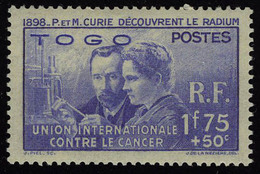 Neuf Avec Charnière 1938, Série Pierre Et Marie Curie, Cl, T.B. - Autres & Non Classés