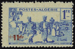 Neuf Sans Charnière N° 159a. 1f + 1f Bleu, Double Surcharge, T.B. Maury - Altri & Non Classificati