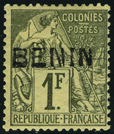 Neuf Avec Charnière N° 13, 1f Vert Olive, Surcharge Au Type II, T.B. Signé O Roumet. - Autres & Non Classés