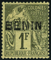 Neuf Avec Charnière N° 13, 1f Vert Olive, Surcharge Au Type II, T.B. Signé O Roumet. - Sonstige & Ohne Zuordnung