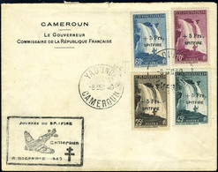 Lettre N° 236/39, Les Valeurs Surchargées Spitfire Sur Lettre Avec Càd Yaoundé 8 Déc. 40, Enveloppe Imprimée Le Gouverne - Autres & Non Classés