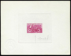 N° 230, 75f Cycle Hirondelle, épreuve D'artiste En Rose Carminé, Signée, Cachet à Sec, T.B. - Autres & Non Classés