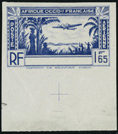 Neuf Sans Gomme Type PA De 1940, 1f65 Bleu, Non émis, Sans La Légende Côte D'Ivoire, Non Dentelé, Bdf, T.B. - Other & Unclassified