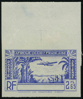 Neuf Sans Gomme Type Pa De 1940, 2f65 Bleu Non émis, Sans La Légende Côte D'Ivoire, ND, T.B. Maury - Altri & Non Classificati