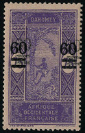 Neuf Sans Charnière N° 66a, 60 Sur 75c Violet Sur Rose, Double Surcharge, T.B. Signé JF Brun - Altri & Non Classificati