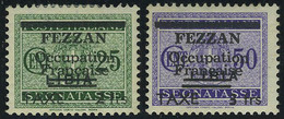 Neuf Avec Charnière N° 1/4, Les 4 Valeurs Occupation Française, T.B. Certificat Philatelic Foundation, Rare, Tirage 95,  - Autres & Non Classés