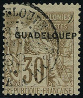 Oblitéré N° 22aD, 30c Guadelouep T.B. Signé Brun - Sonstige & Ohne Zuordnung