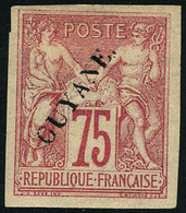 Neuf Avec Charnière N° 14, 75c Carmin, T.B. Signé A.Brun - Altri & Non Classificati