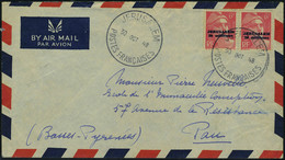 Lettre N° 3, 20m Sur 6f Gandon, 2ex Sur L Obl Consulaire Jérusalem Postes Françaises 30 Oct 48, à Destination De Pau, T. - Otros & Sin Clasificación