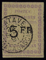 Oblitéré N° 13, 5f Violet Et Noir Sur Gris Obl Centrale, T.B. - Altri & Non Classificati