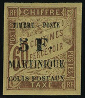 Neuf Sans Charnière N° 60, 5f Sur 60c Taxe Brun, Superbe, Rare **, Signé, 700 + 100% - Autres & Non Classés