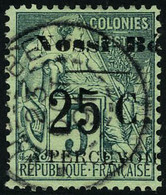 Oblitéré N° 10a, 25c Sur 5c Vert, Surcharge Type III, T.B. - Altri & Non Classificati