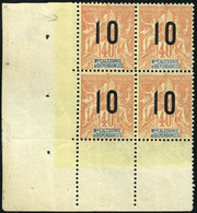 Neuf Sans Charnière N° 108a, 10 S/40c Chiffres Espacés Dans Un Bloc De 4 Timbres Cdf, T.B. - Altri & Non Classificati