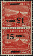 Neuf Avec Charnière N°72c. 15 Cent S/40c Paire Surchargée Tête-bêche. Infime Point De Rousseur. T.B. Signé Brun - Otros & Sin Clasificación