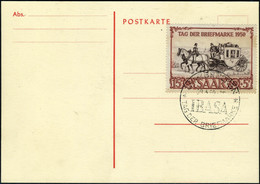 Lettre N° 270, Journée Du Timbre 1950, Oblitéré Càd 1er Jour IBASA Sur CP Illustrée De L'Expo, T.B. - Sonstige & Ohne Zuordnung