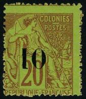 Neuf Avec Charnière N° 4i, 10 S/20c Brique S/vert, Type X, Dentelure Irrégulière Comme Souvent Pour Ces Timbres, T.B. Si - Autres & Non Classés