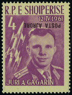 Neuf Sans Charnière N° 58A, 4l Gargarine Et Vostok, Surcharge Rouge Renversée, T.B. Signé Calves - Otros & Sin Clasificación