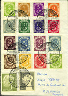 Lettre N° 9/24,la Série Cor De Poste + 2 Timbres, Oblitérés Du 6/8/54 Sur Lettre, T.B., Rare - Autres & Non Classés