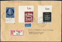 Lettre N°90 + 96/97 + Bizone N°70A S/L.R. De Passau (10.10.53), Pour Bochum. T.B. - Sonstige & Ohne Zuordnung