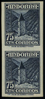 Neuf Sans Charnière N° 47, 75c Bleu Fonce, ND, Paire Verticale, T.B. Maury 57 - Altri & Non Classificati