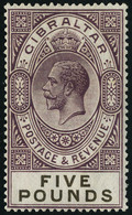 Neuf Avec Charnière N° 90. 5£ Violet-brun Et Noir, Cl, T.B. Signé + Certificat Diéna. - Altri & Non Classificati