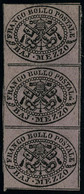 Neuf Avec Charnière N° 1, 1/2 BAJ Lilas Rose, Bande Verticale De 3, T.B. Rare Signé Diéna, Sassone 1d - Altri & Non Classificati