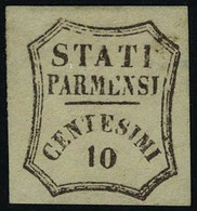 Neuf Sans Gomme N° 13, 10c Brun Variété 0 Gras T.B. Signé Raybaudi. Sassone 14d - Autres & Non Classés