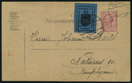 Lettre Merano, 5h + 10c Italie Obl Sur L Feldpost, Sassone 7 - Other & Unclassified