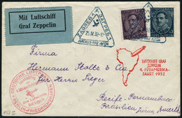 Lettre Zeppelin. 4° SAF 1932. Lettre Avec CàD Triangulaire Zagreb 25.IV.32. Cachet De Transit Berlin-Friedrichshafen. Po - Autres & Non Classés