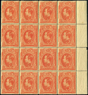 Neuf Sans Charnière N° 3, 1s Orange, Bloc De 16 Timbres Bdf, Superbe - Autres & Non Classés