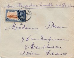 Lettre Vacoas 20c Postage Via Durban Pour Montbrison France - Maurice (...-1967)