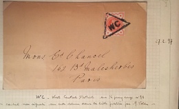 Grande Bretagne N°91 Sur Lettre Oblitérée Du Cachet Triangulaire  WC (West Central) Du  27/2/1897 Non Signalé - Briefe U. Dokumente