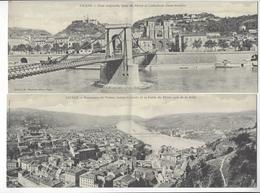 VIENNE 2 CARTES LETTRE PANORAMIQUE FORMAT 10,2 X 28 Cm /FREE SHIPPING REGISTERED - Vienne