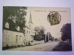 GP 2019 - 158  GENLIS  (Côte D'OR)  :  Eglise Et Route D'Auxonne   1920   XXX - Otros & Sin Clasificación