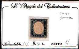 90788H) ITALIA-20C-Tipo Di Sardegna Dentellati - 1862 (febbraio/ottobre) -NUOVO SENZA GOMMA - Sizilien