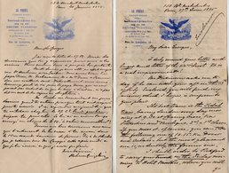 VP14.458 - 1885 - 2 Lettres De La Compagnie D'Assurances LE PHENIX à PARIS Rue De LaFayette - Banque & Assurance