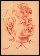 C2704 - Fieber ?? Künstlerkarte - Kinder Porträt - BPV Postkarte - Richter, Ludwig