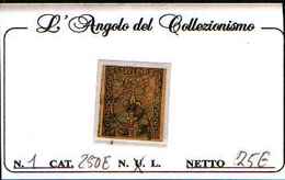 90792) PARMA- 5C.Giglio Borbonico, Stampa Nera Su Carta Colorata - 1 Giugno 1852- - Parma