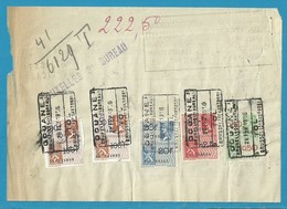Fiscale Zegels 100 Fr+20 Fr.TP Fiscaux / Op Dokument DECLARATION EN DOUANE/ TOLAANGIFTE 1936 - Documenten