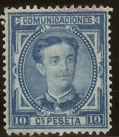Edifil 175 (*) Mng  10 Céntimos Azul   Alfonso XII  1876  NL021 - Unused Stamps